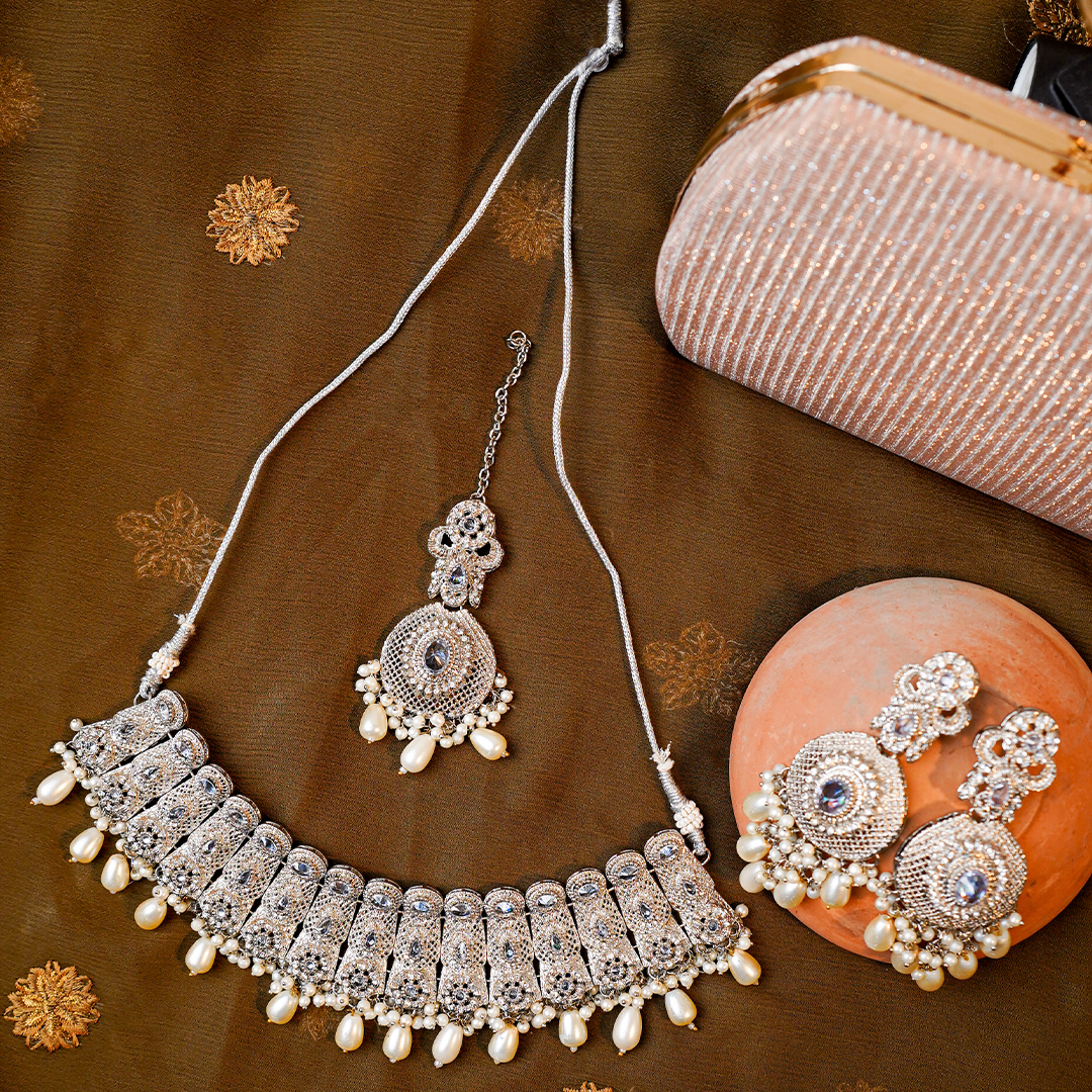 Moonlit Pearl Collar Set